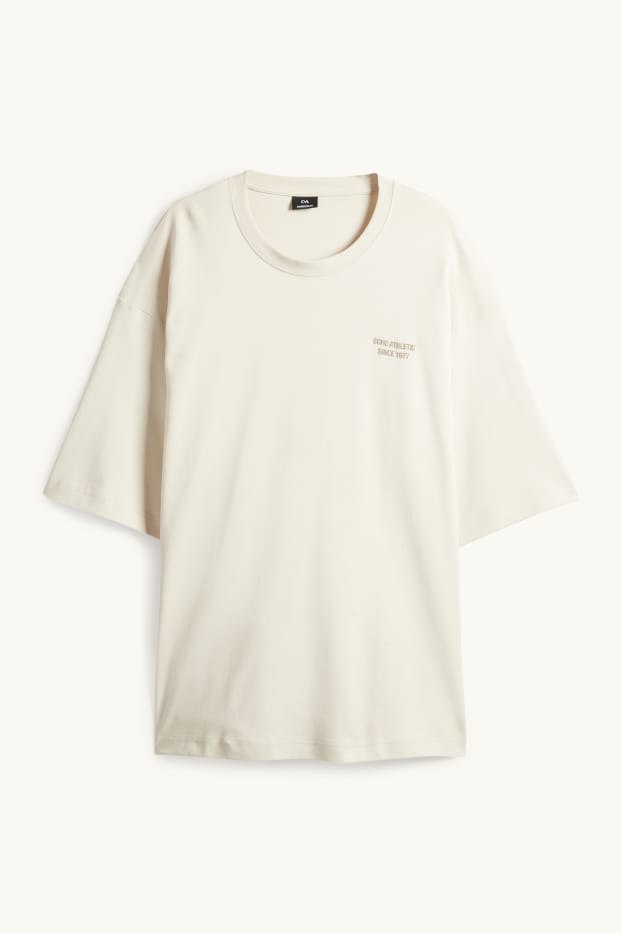Heren - T-shirt - oversized - beige