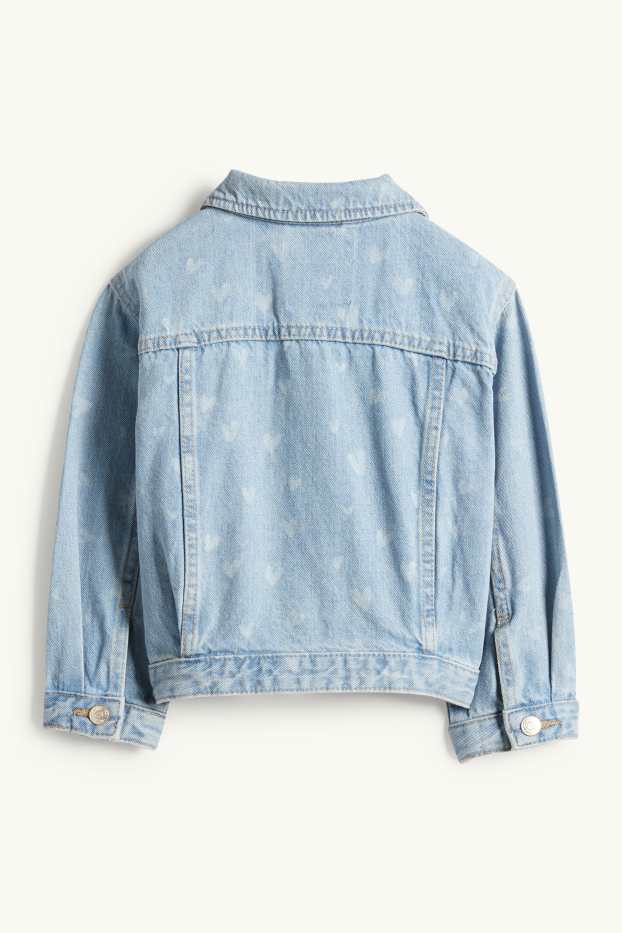 Kinder Mädchen - Herz - Jeansjacke - hellblau