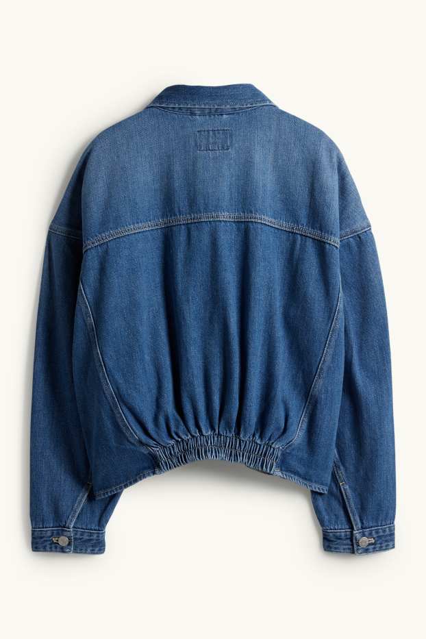 Femei - Jachetă din denim - albastru închis