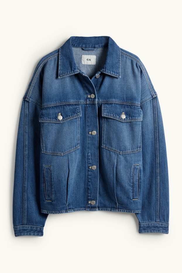 Femei - Jachetă din denim - albastru închis