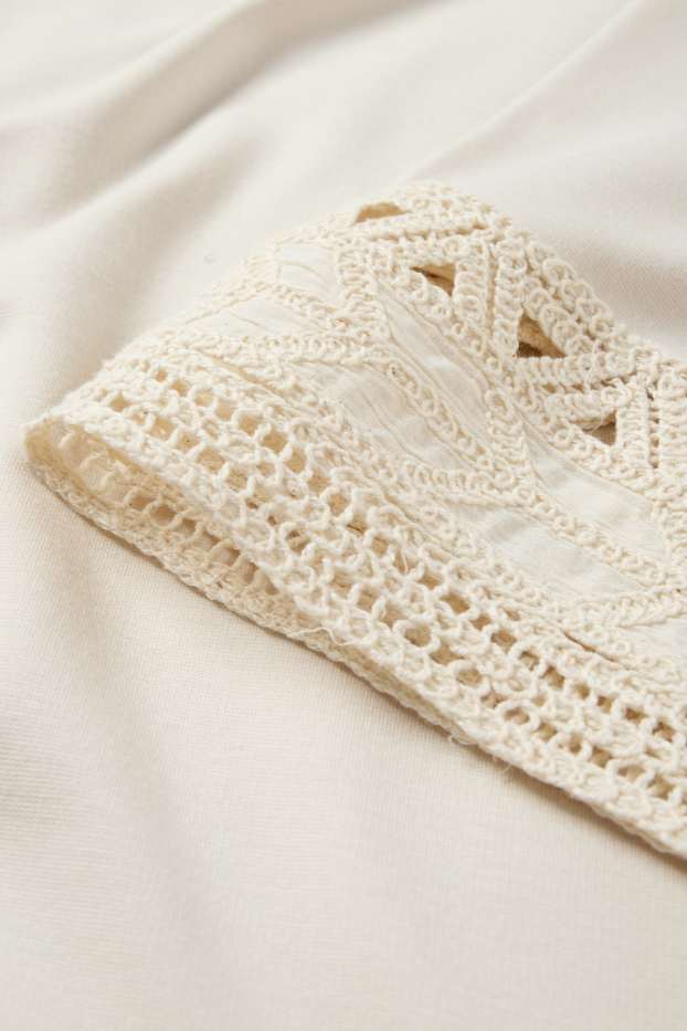 Femei - Tricou - regular fit - crem