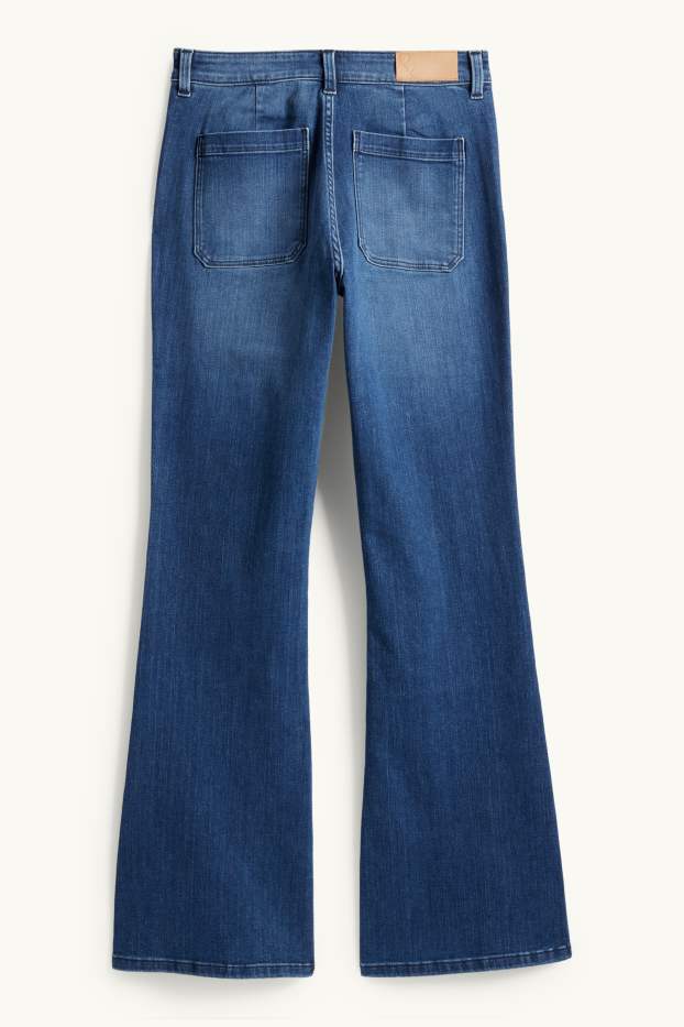 Women - Flared jeans - mid-rise waist - blue