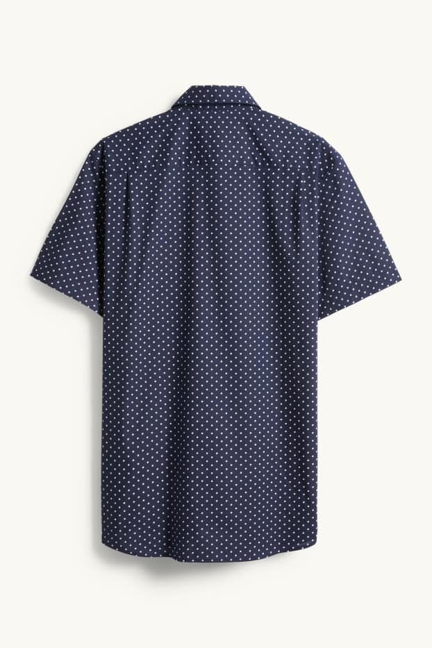 Herren - Businesshemd - Regular Fit - Kent - Minimal-Print - dunkelblau