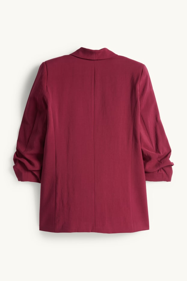 Femmes - Blazer long - regular fit - bordeaux