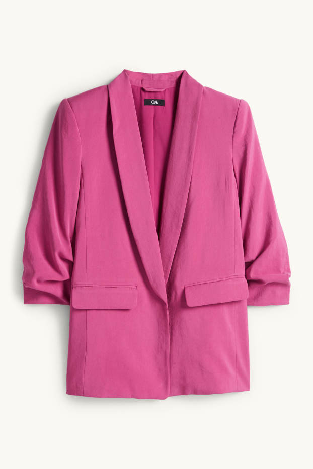 Mujer - Americana larga - regular fit - fucsia