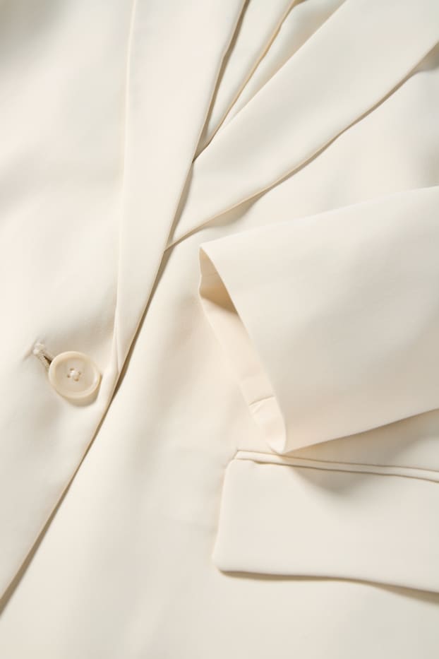 Mujer - Americana larga - regular fit - blanco roto