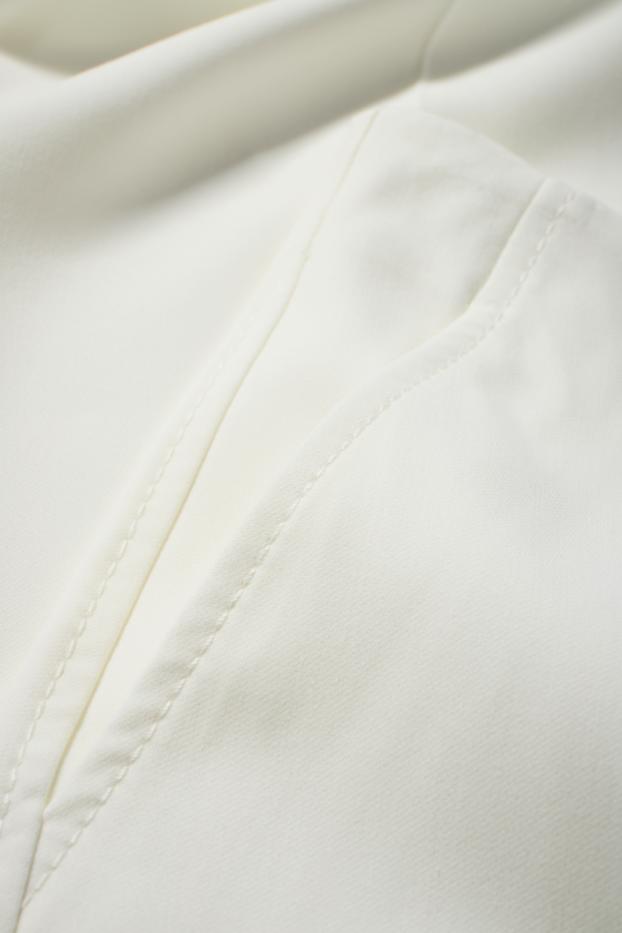 Dona - Pantalons formals - mid waist - wide leg - blanc