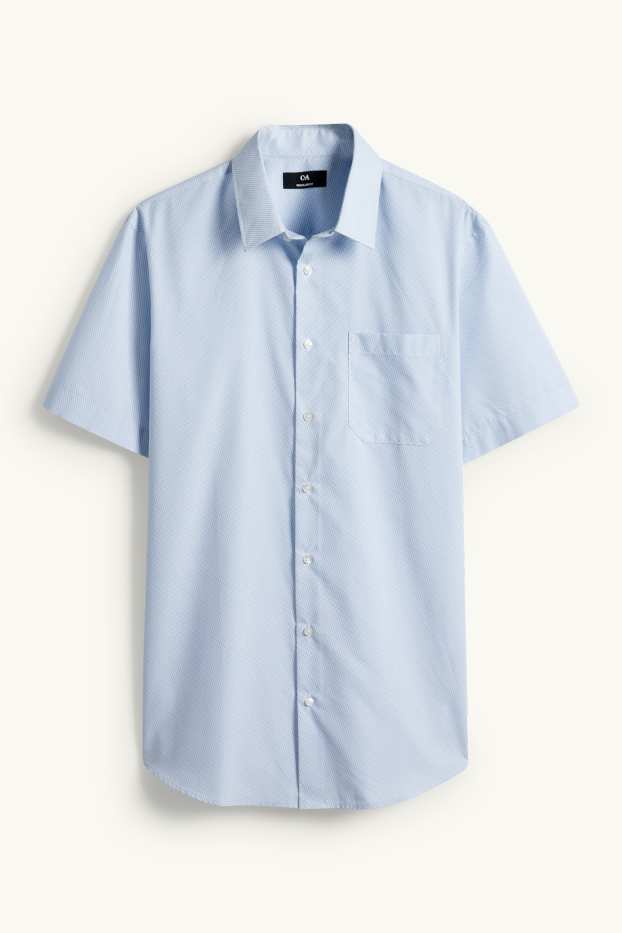 Herren - Businesshemd - Regular Fit - Kent - Minimal-Print - hellblau
