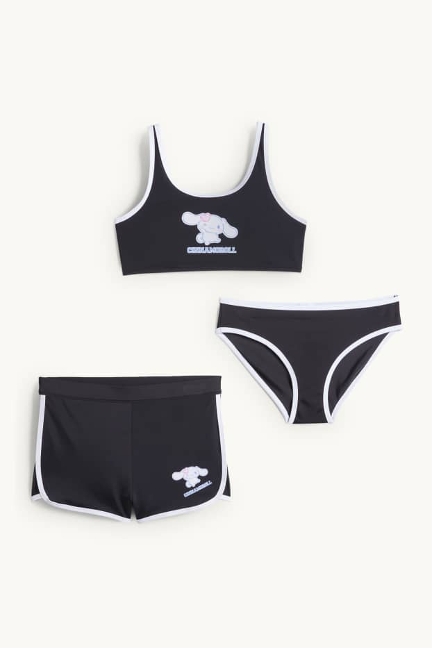 Kinder Mädchen - Cinnamoroll - Bikini und Badeshorts - LYCRA® XTRA LIFE™  - schwarz