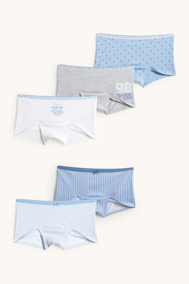 Kinder Mädchen - Multipack 5er - Boxershorts - hellblau