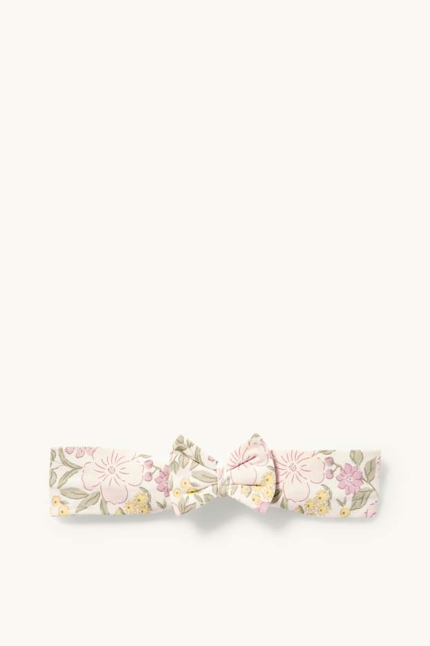 Nadó nena - Floretes - conjunt de ganxet per a nadó - 3 peces - verd