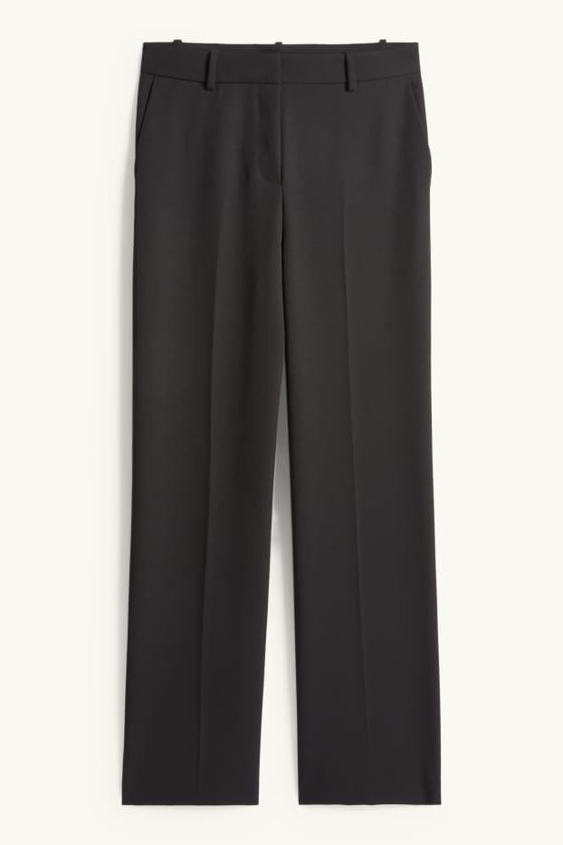 Mujer - Pantalón de oficina - mid waist - wide leg - negro