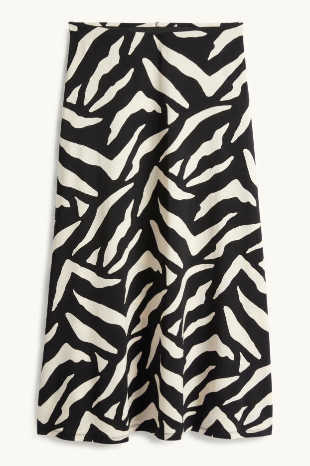 Femmes - Jupe - à motif - noir / beige