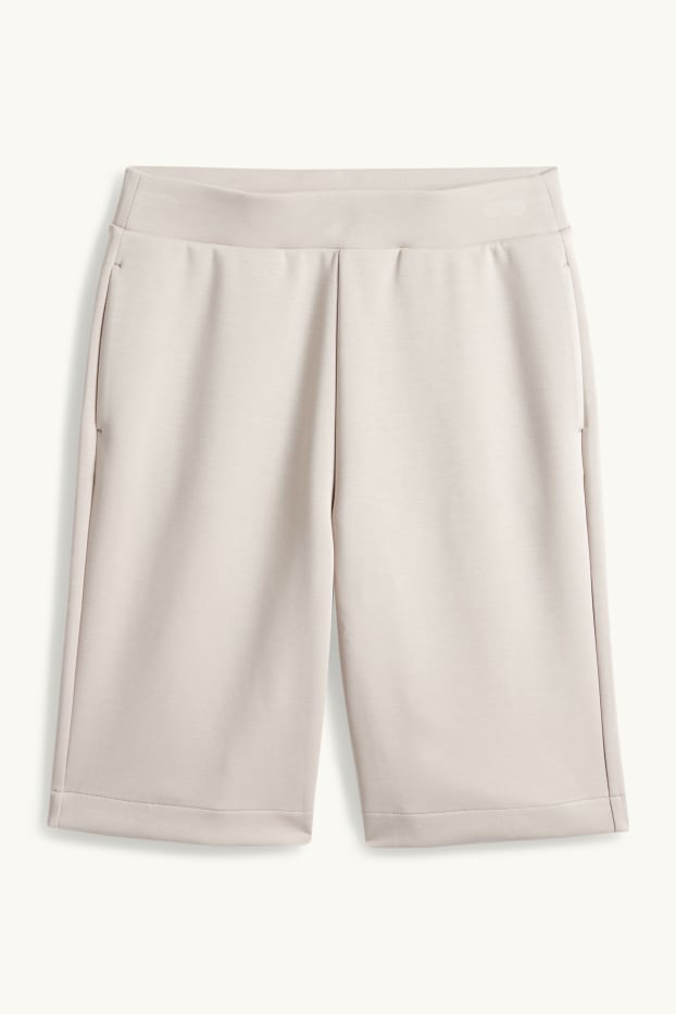 Damen - Sweat-Bermudas - beige