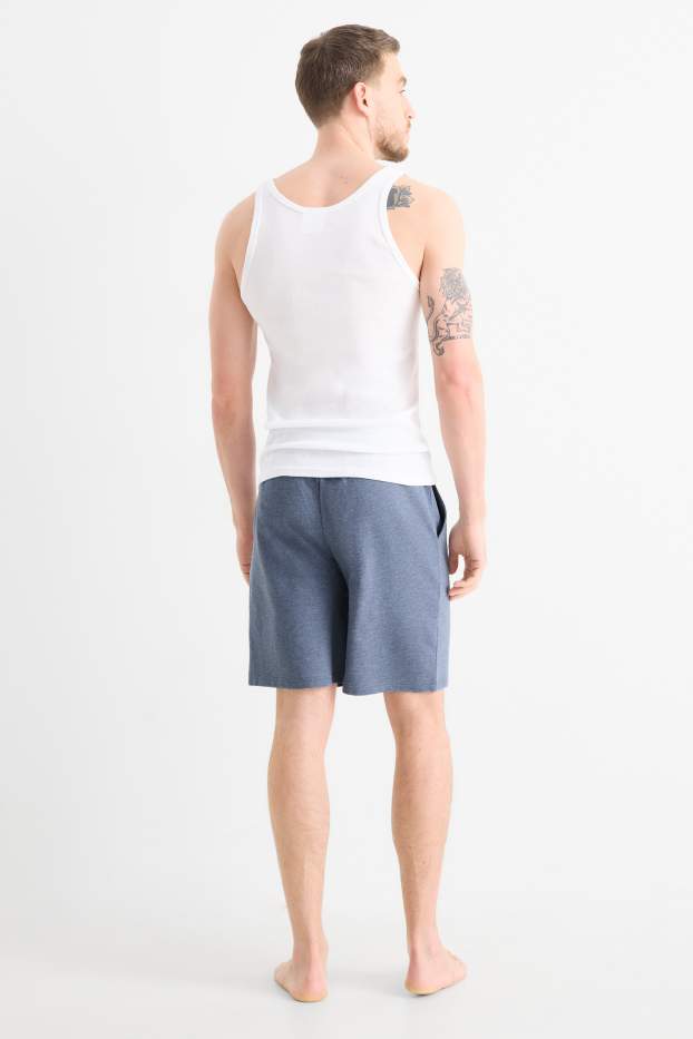 Hommes - Shorts de pyjama - bleu