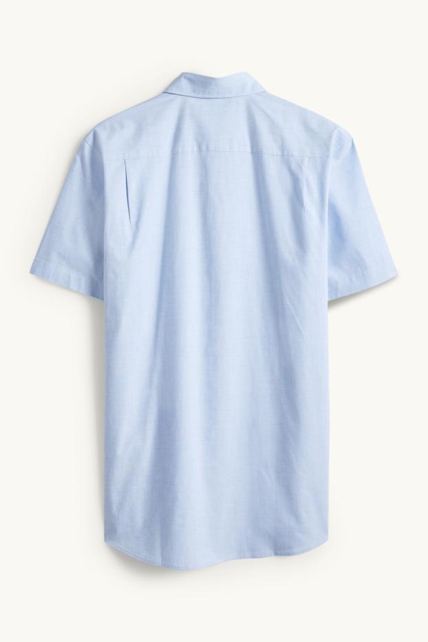 Hommes - Chemise de bureau - regular fit - col kent - bleu clair