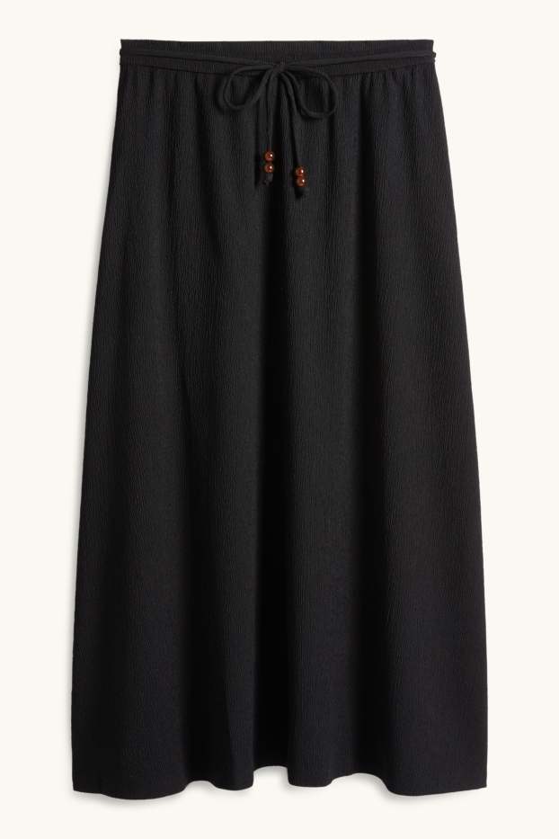 Dames - Rok - met structuur - zwart