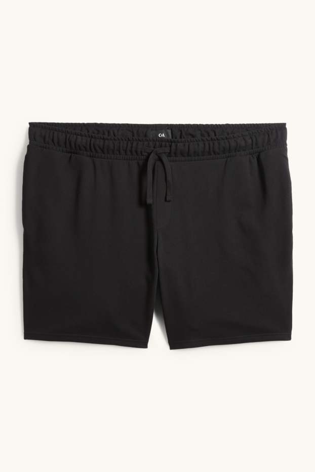 Hommes - Short en molleton - noir