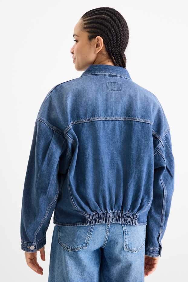 Femei - Jachetă din denim - albastru închis