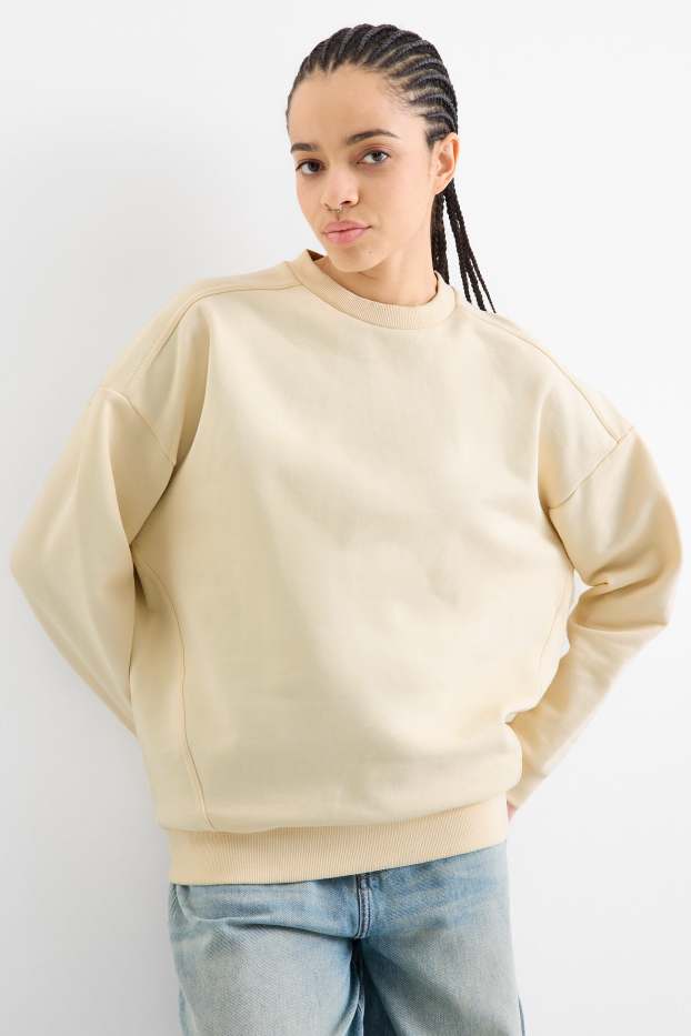 Damen - Sweatshirt - hellbeige
