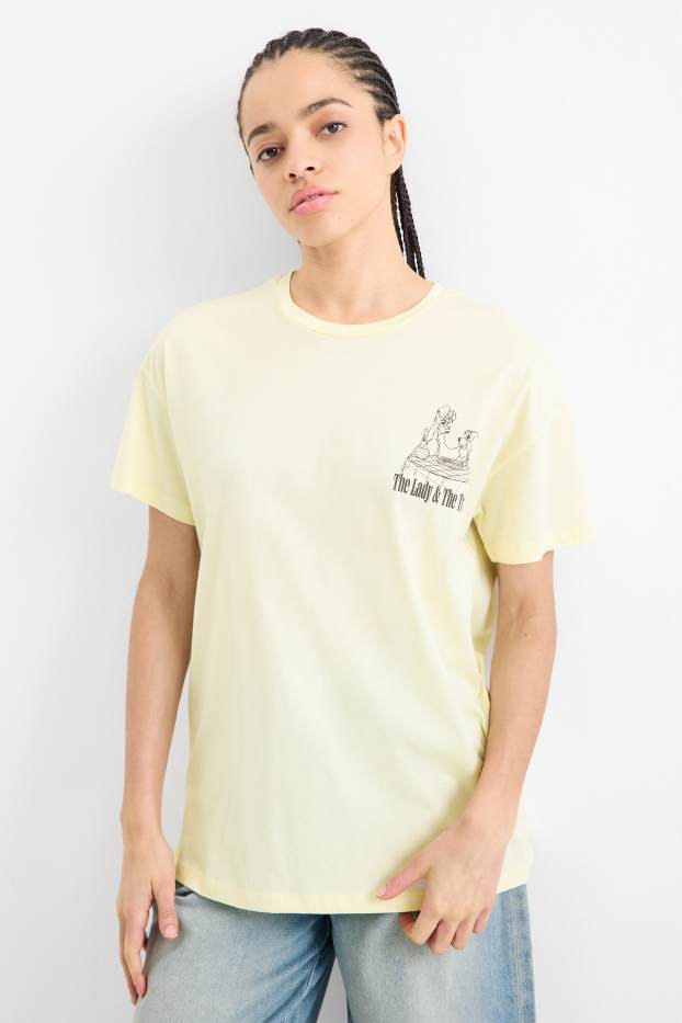 Donna - T-shirt - oversize - Lilli e il Vagabondo - giallo chiaro