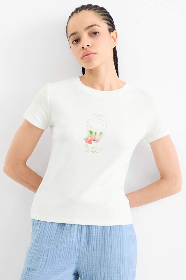 Femei - Tricou - slim fit - alb