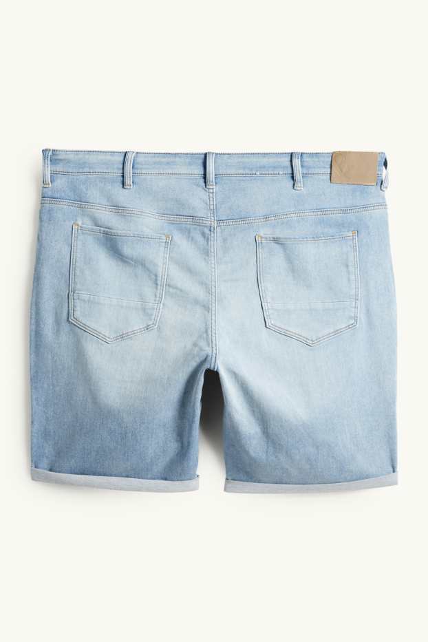 Men - Denim shorts - Flex jog denim - LYCRA® - light blue