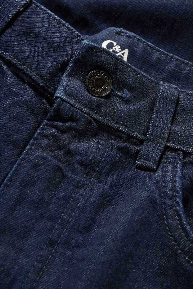 Dona - Wide leg Jeans - mid waist - blau fosc