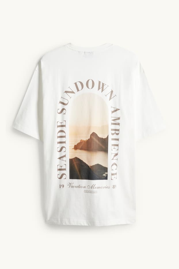 Unisex - Tričko - relaxed fit - krémově bílá