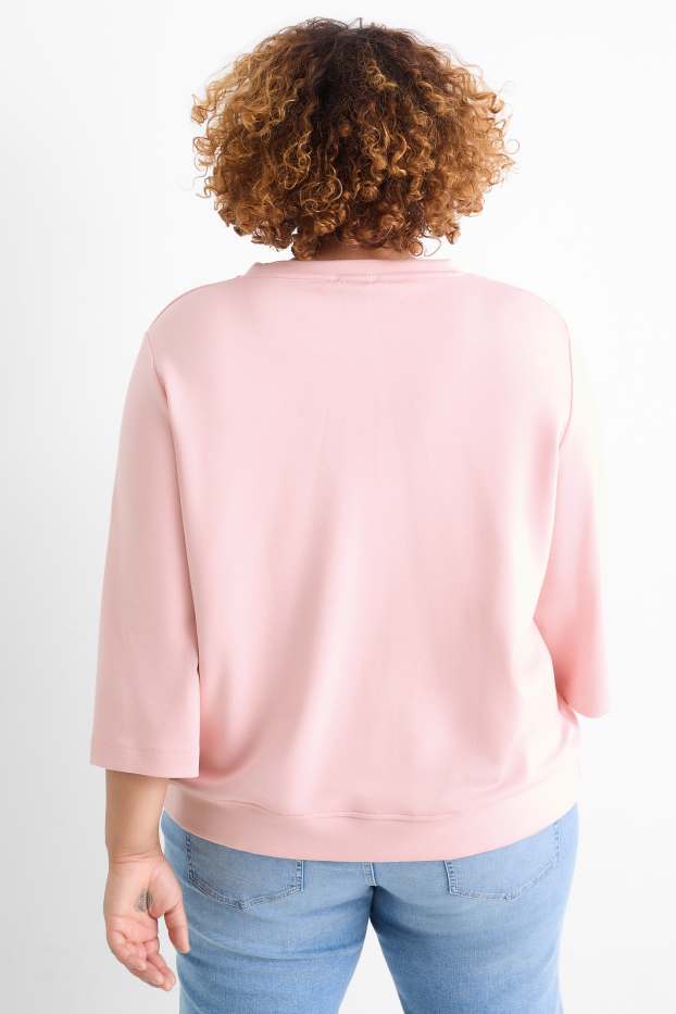 Damen - Langarmshirt - Relaxed Fit - rosa