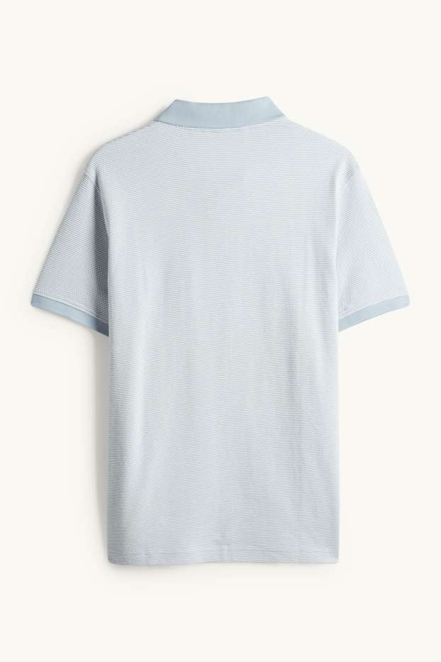 Pánské - Polokošile - regular fit - strukturovaná - světle modrá