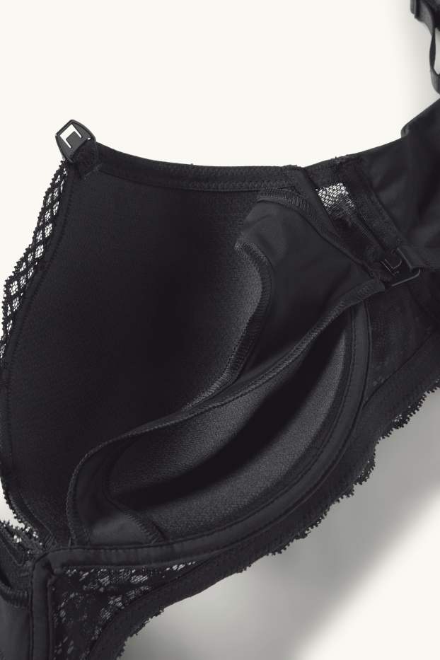 Damen - Still-BH ohne Bügel - wattiert - schwarz