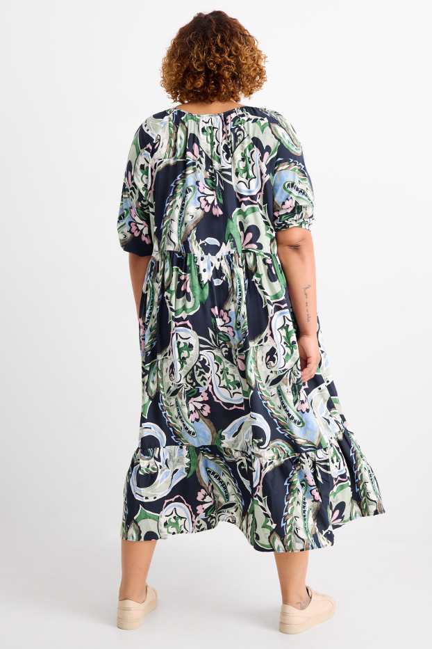 Damen - A-Linien-Kleid - gemustert - bunt