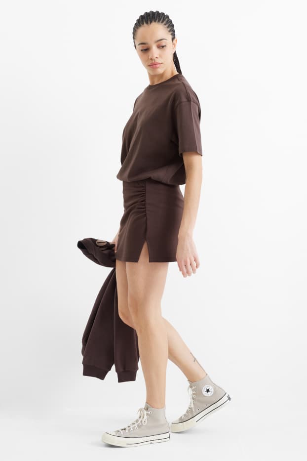 Femmes - Jupe short - marron foncé