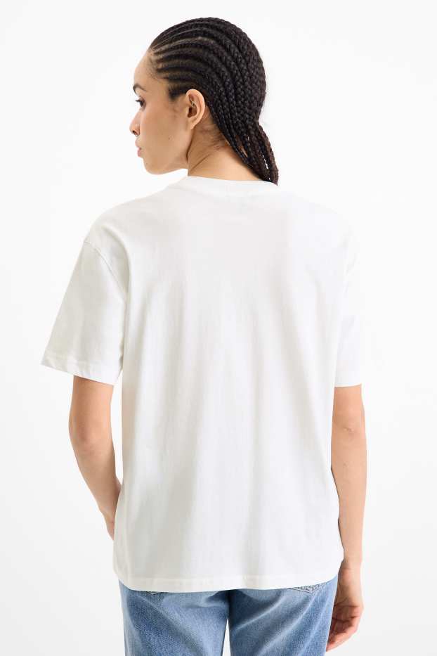 Women - T-shirt - oversized - white
