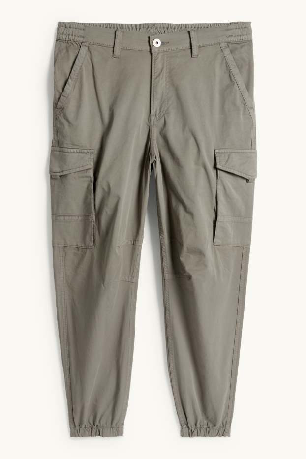 Hommes - Pantalon cargo - relaxed fit - kaki