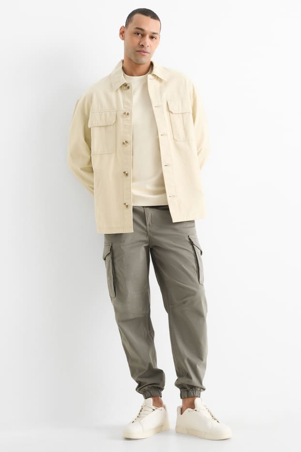 Hommes - Pantalon cargo - relaxed fit - kaki