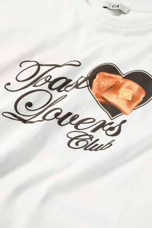 Dona - Samarreta de màniga curta - oversized - blanc