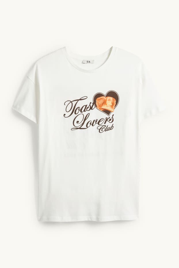 Dona - Samarreta de màniga curta - oversized - blanc