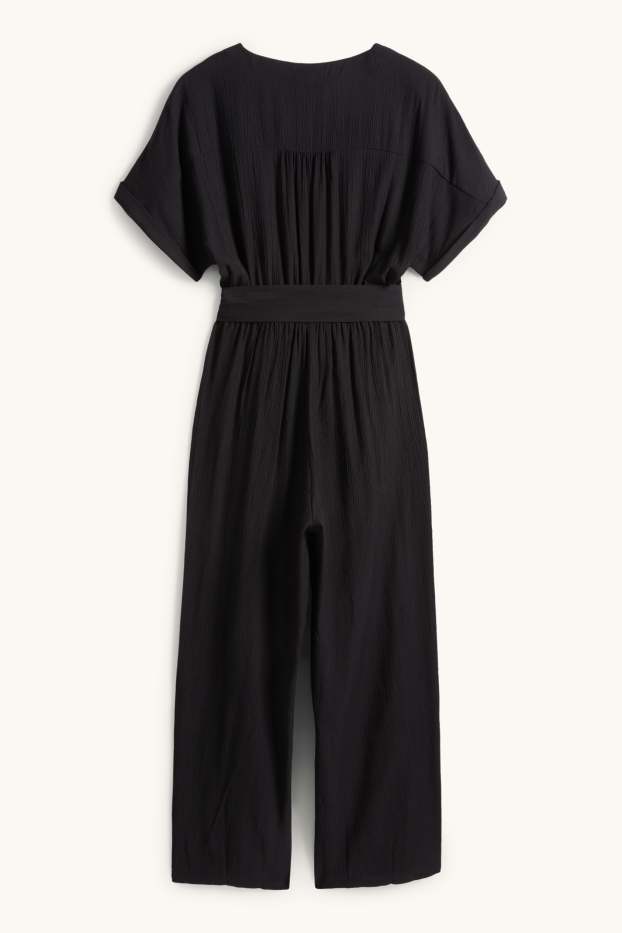 Dona - Granota amb cinturó - texturada - negre