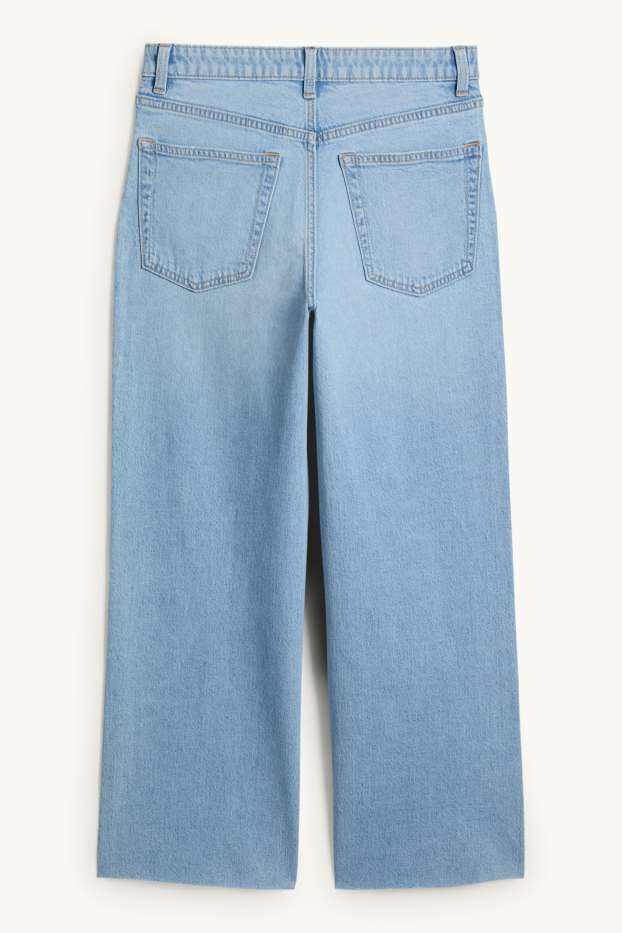 Dona - Wide leg Jeans crop - mid waist - blau