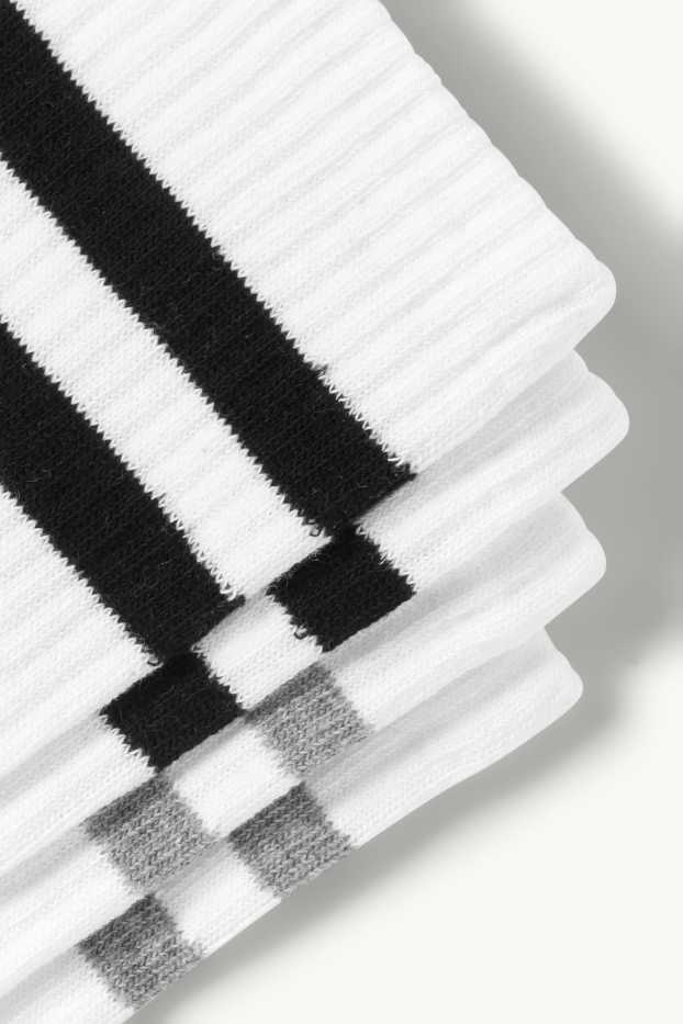Děti - chlapci - Multipack 5 ks - tenisové ponožky - bílá/černá
