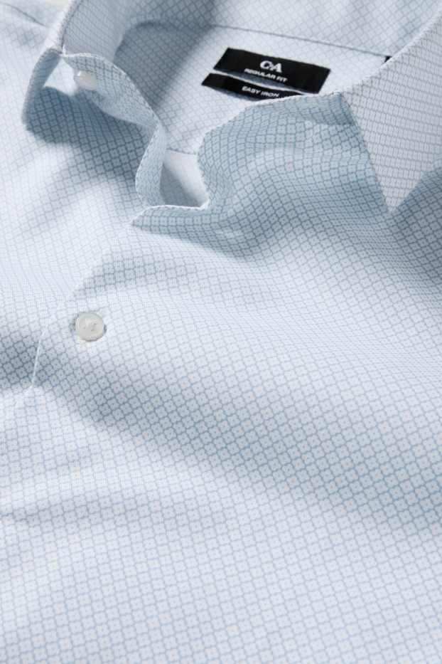 Hombre - Camisa de oficina - regular fit - Kent - de planchado fácil - estampada - azul claro