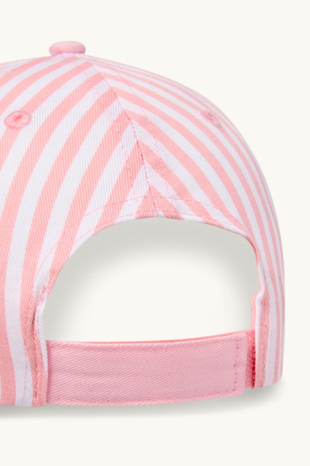 Enfants filles - Aristochats - casquette de baseball - à rayures - blanc / rose