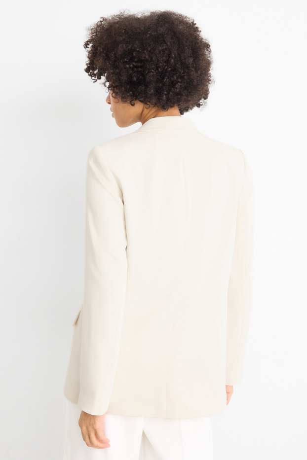 Mujer - Americana larga - regular fit - blanco roto