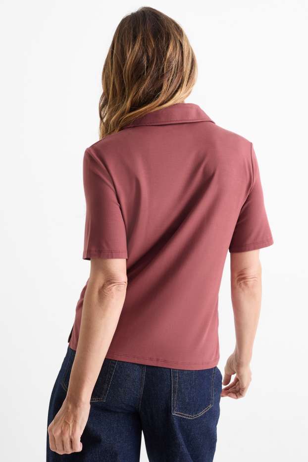 Dámské - Košilová halenka - bordeaux