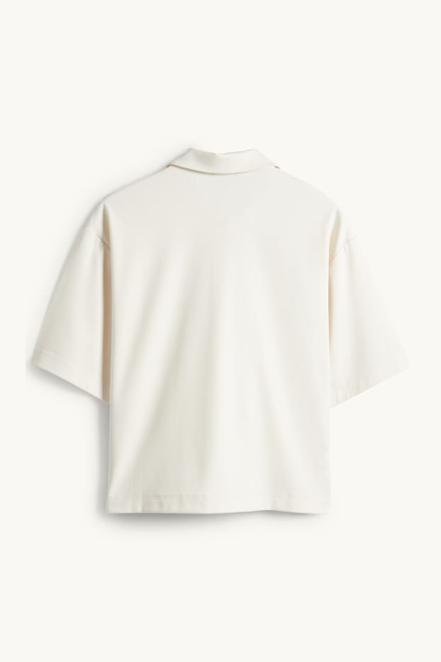 Damen - Poloshirt - Relaxed Fit - beige