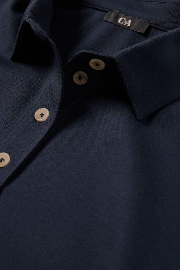 Damen - Poloshirt - Relaxed Fit - dunkelblau