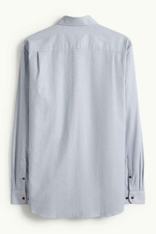 Bărbați - Cămașă office - regular fit - guler Kent - ușor de călcat - cu model - gri deschis