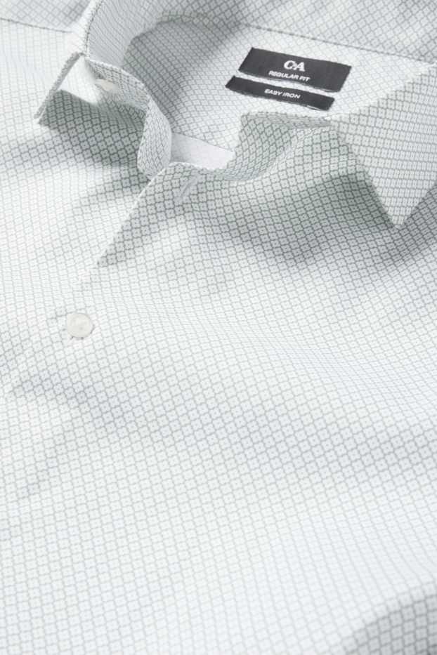 Heren - Business-overhemd - regular fit - kent - gemakkelijk te strijken - met patroon - mintgroen